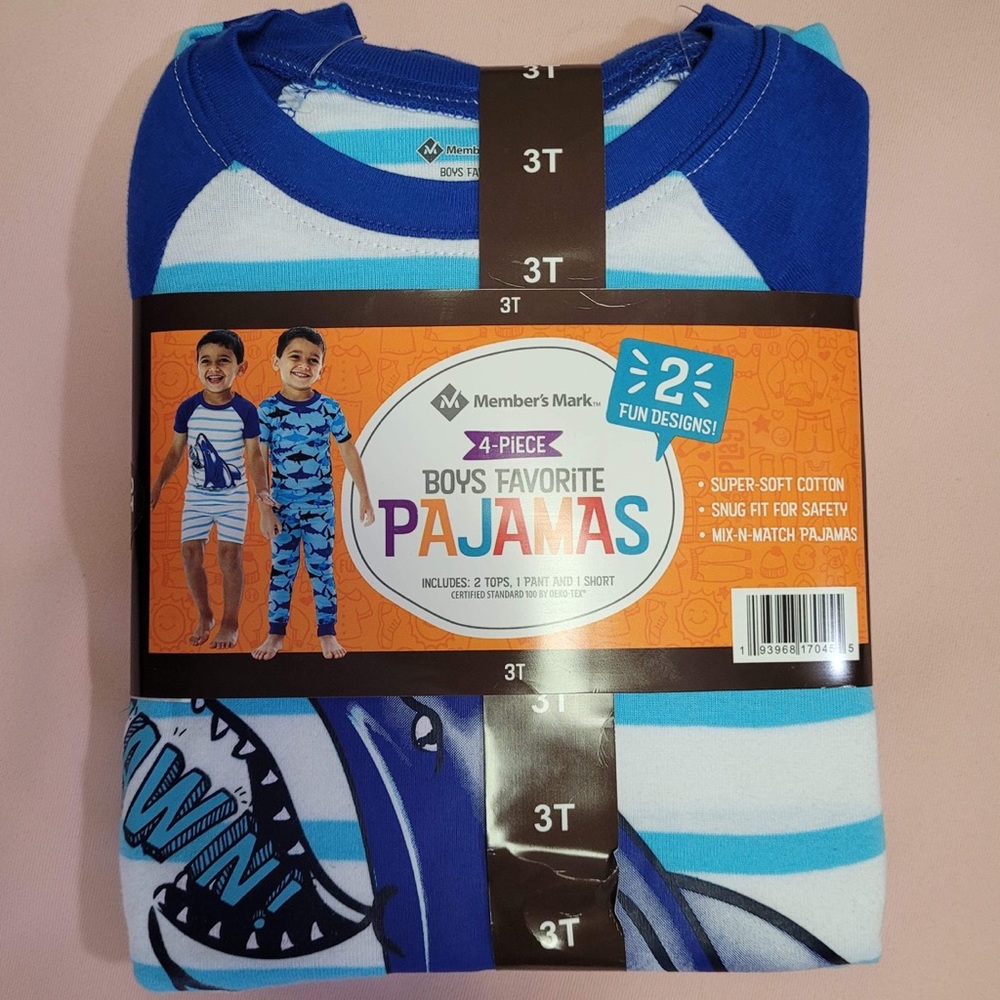 NWT 3T Boys Pajama Sets - Sharks